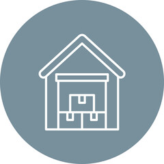 Warehouse Line Icon
