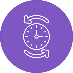 Time Tracking Line Icon