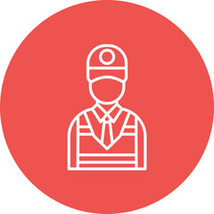 Park Attendant Line Icon