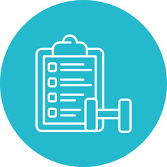 Exercise Schedule Line Icon