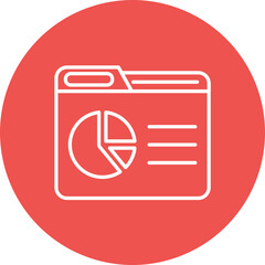 Dashboard Report Line Icon