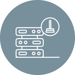 Data Cleaning Line Icon