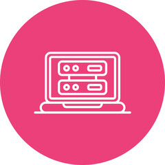 Fototapeta premium Shared Web Hosting Line Icon