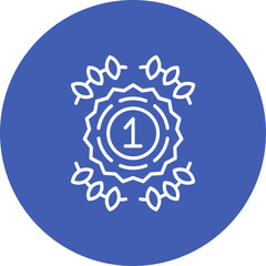 First Place Line Icon