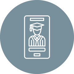 Student Profile Line Icon