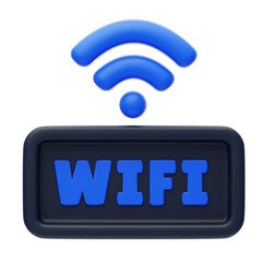 Visualizing Signal Depth 3D WiFi Connectivity. Innovative Network Representation. 3d illustration, 3d element, 3d rendering. 3d visualization isolated on a transparent background