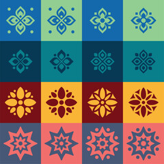 Seemless geometric ceramic tile pattern