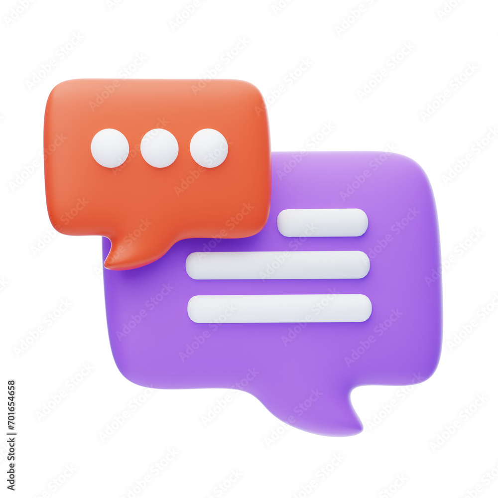 Poster 3d chat bubble. messaging bubble, dimensional chat box. 3d illustration, 3d element, 3d rendering. 3