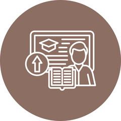 Advanced Coursework Line Icon