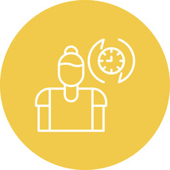 Anti Aging Diet Line Icon