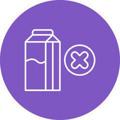 Dairy Free Food Line Icon