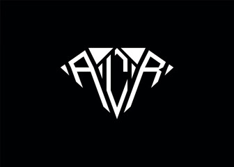 Modern letter A L R diamond shape logo And initial monogram A L R letter logo vector template