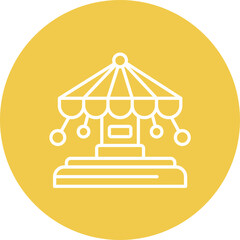 Merry-Go-Round Line Icon
