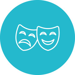 Opera Mask Line Icon