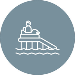 Water Park Line Icon