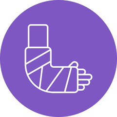 Broken Arm Line Icon