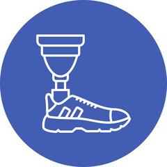 Prosthetic Leg Line Icon