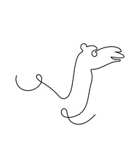 camel one line art, vector best line icon.