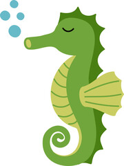 cute seahorse cartoon