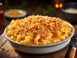 A mouthwatering bowl of rich and tempting macaroni and cheese that is incredibly indulgent.