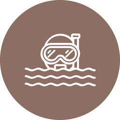 Diving Line Icon