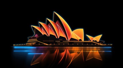 Naklejka premium Abstract Illustration of Sydney Opera House
