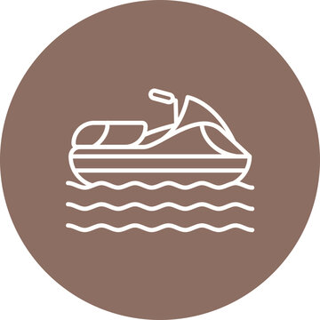 recommend clip art: Jet Skiing Line Icon