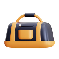 Athletic Companion 3D Sport Bag Illustration. Innovative Sports Storage 3D Sport Bag Concept. 3d illustration, 3d element, 3d rendering. 3d visualization isolated on a transparent background