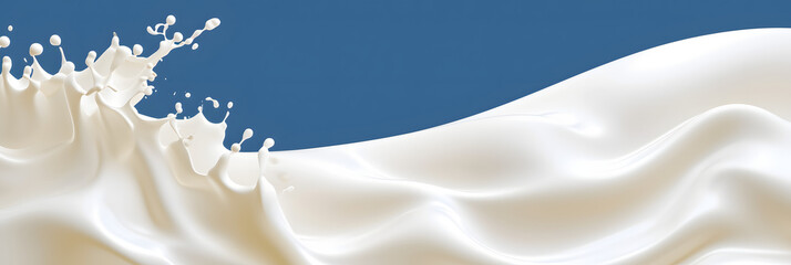 Cream Yogurt wave background - obrazy, fototapety, plakaty