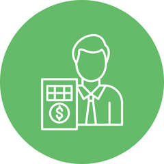 Accountant Male Line Icon