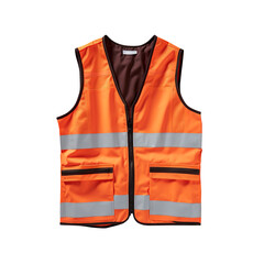 orange safety vest isolated on transparent background Remove png, Clipping Path, pen tool
