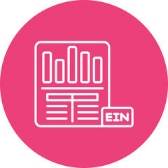 Ein Certificate Line Icon