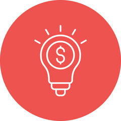 Fototapeta premium Investment Idea Line Icon