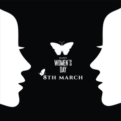 Women Day 8 April  Vector vector illustration for international women's day
