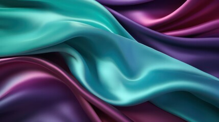 Obraz premium green purple silk background