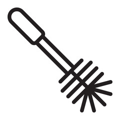 toilet brush line icon