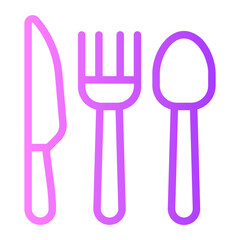 tableware gradient icon
