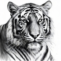 Sketch drawing of a tiger 