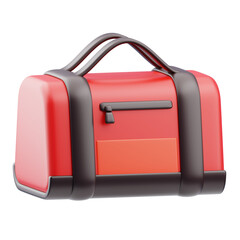 Fit and Function: Captivating 3D Visualization of Sports Bag. 3d illustration, 3d element, 3d rendering. 3d visualization isolated on a transparent background