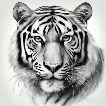 Sketch drawing of a tiger 
