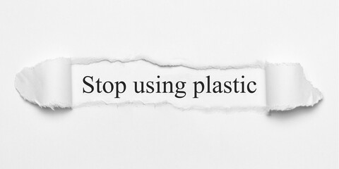 Obraz premium Stop using plastic 
