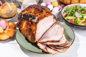 Homemade  Easter glazed baked pork