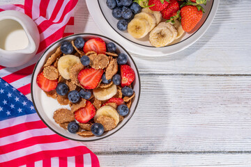 july 4th breakfast flakes bowl