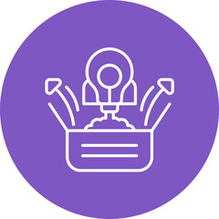 Think Out Of The Box Line Icon