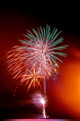 Fireworks stock photos during a new year celebration