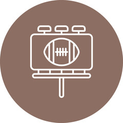 Super Bowl Ad Line Icon