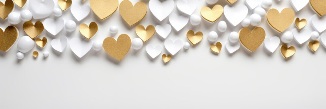 Fototapeta Paper cut hearts background, love and romantic wallpaper for Valentin's day, wedding celebration
