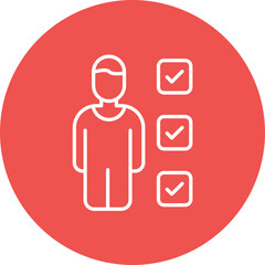 Employee Qualification Line Icon