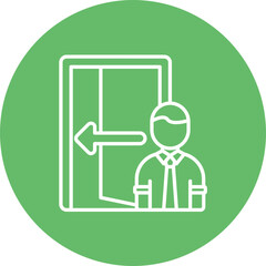 Exit Interview Line Icon