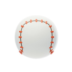 Swing and Spheres: The Illustration of 3D Baseball Balls. 3d illustration, 3d element, 3d rendering. 3d visualization isolated on a transparent background